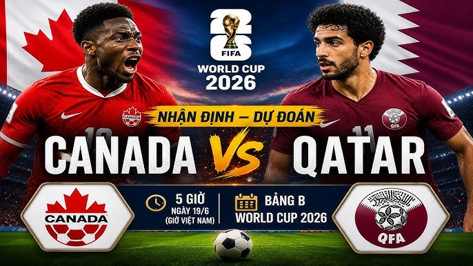 Dự Đoán Tỷ Số Canada vs Qatar (05h00 Ngày 19/06/2026) – Vòng Bảng World Cup canada vs qatar